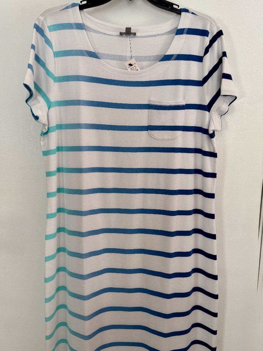 T By Talbots Womens Cotton Knit Dress - Large - Short Sleeved - Summer - NWT